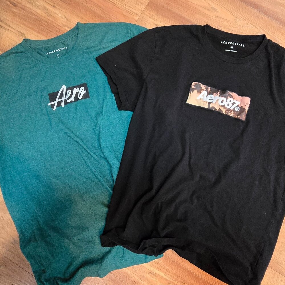 Two (2) Aeropostale Aero Mens XLarge T-shirts